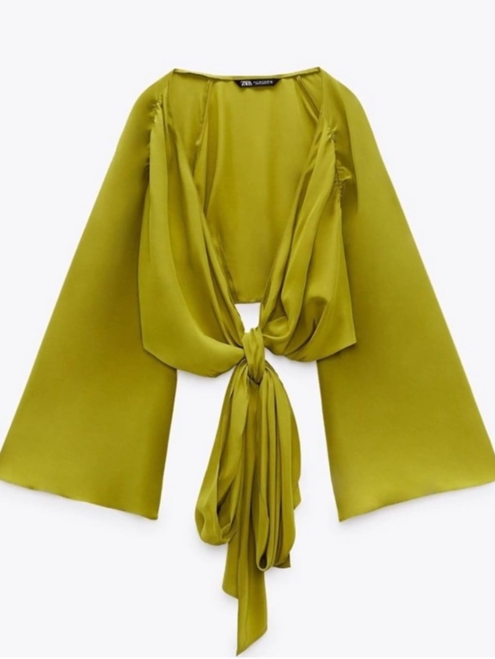 Zara wraparound tie front blouse